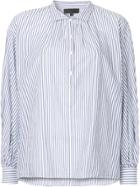 Nili Lotan Striped Button Shirt - Blue