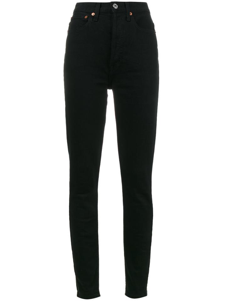 Re/done Originals Ultra High-rise Skinny Jeans - Black