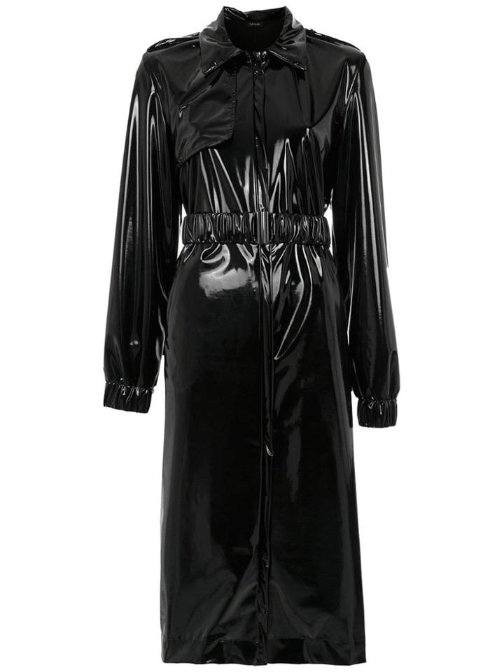 Tufi Duek Vynil Oversized Coat - Black