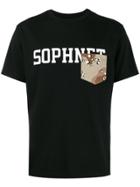 Sophnet. Black Pocket Logo T Shirt