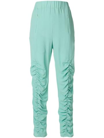 Veronique Leroy Gathered Leg Trousers - Blue
