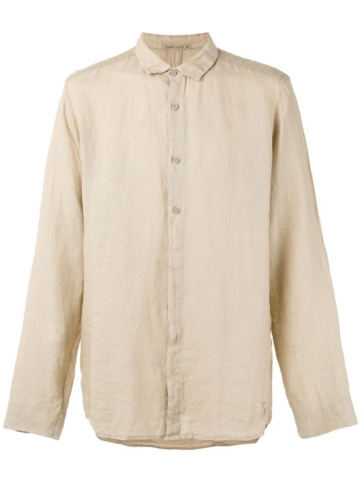 Transit - Classic Shirt - Men - Linen/flax - S, Nude/neutrals, Linen/flax