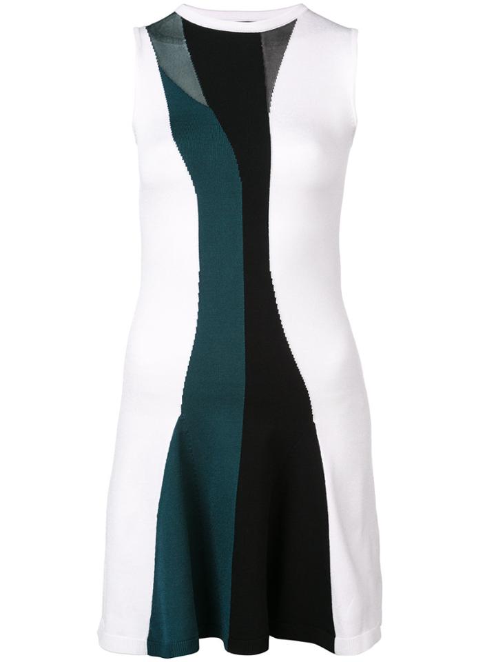 Cushnie Et Ochs Striped Skater Dress - White