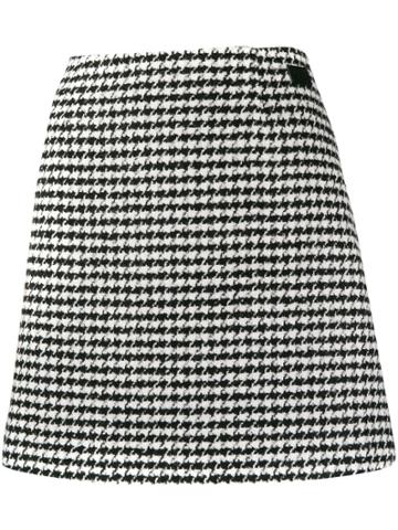 Be Blumarine Houndstooth Skirt - White
