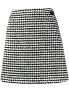 Be Blumarine Houndstooth Skirt - White