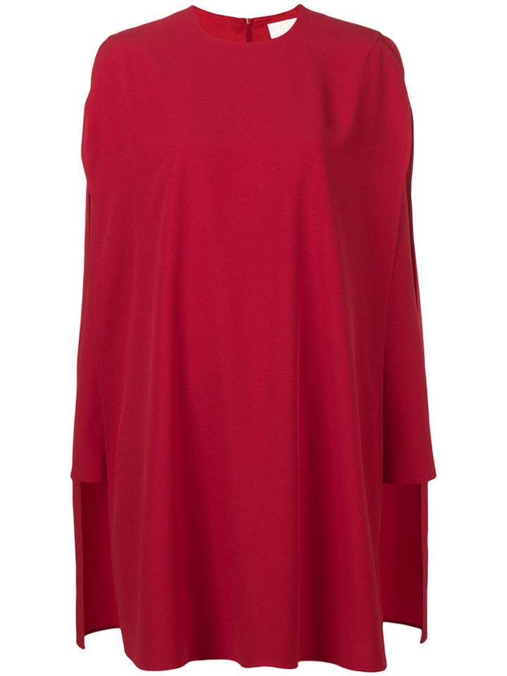 Sara Battaglia Flared Cape Dress