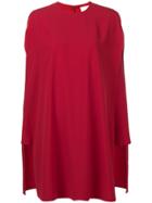 Sara Battaglia Flared Cape Dress