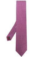 Salvatore Ferragamo Micro Patterned Tie - Pink & Purple