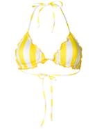 Mc2 Saint Barth Striped Bikini Top - Yellow & Orange