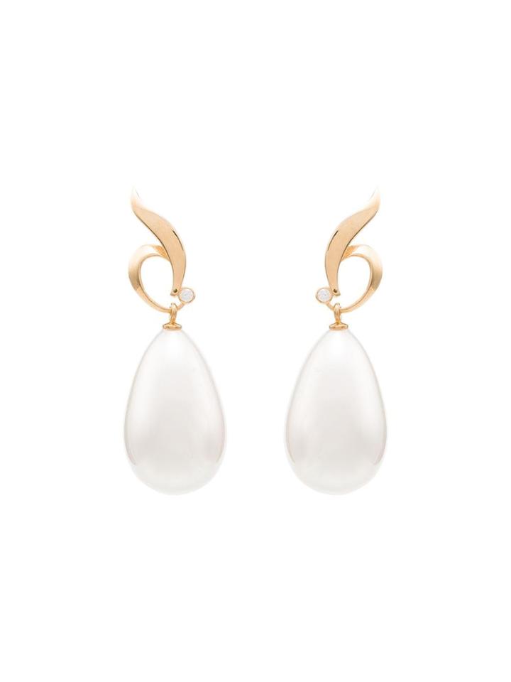 Apples & Figs 24kt Gold Vermeil Vanity Of The Pearl Earrings