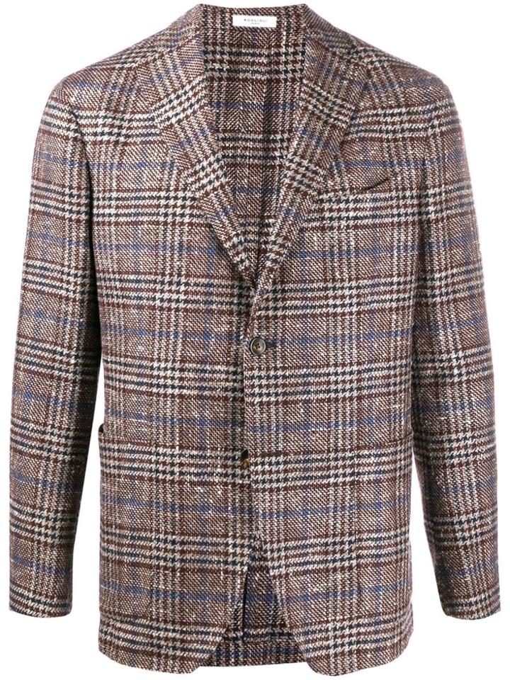 Boglioli Check Single-breasted Blazer - Red