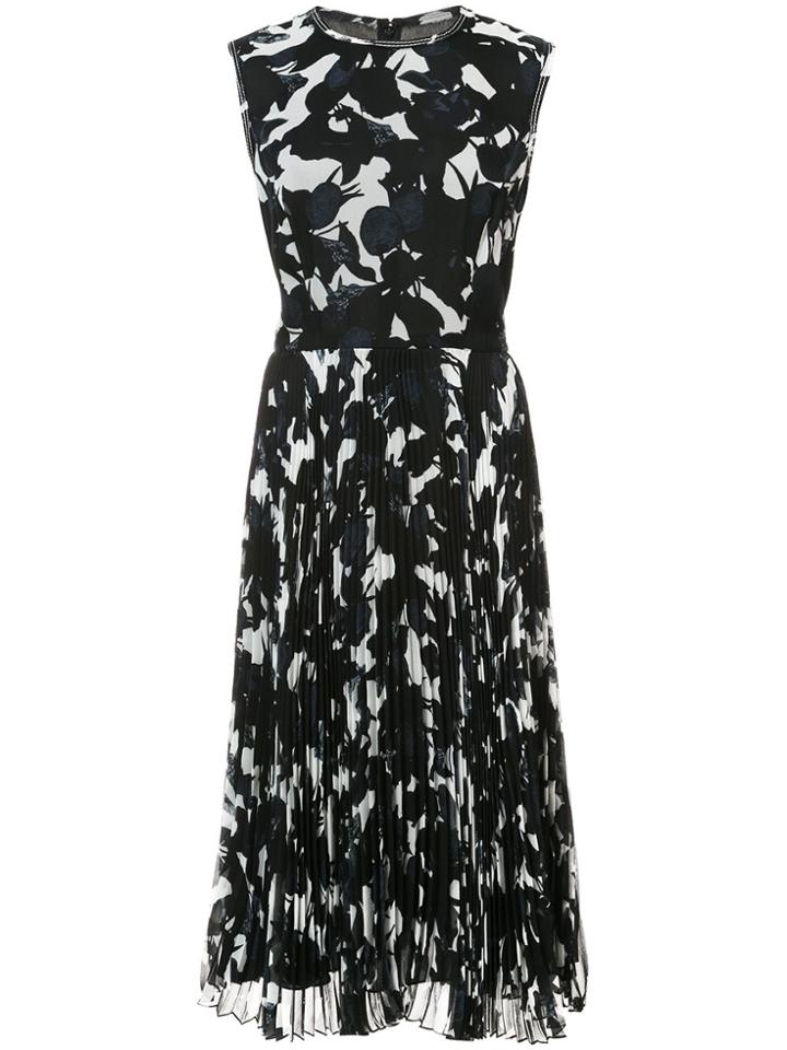Jason Wu Printed Pleated Dress - Black
