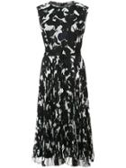 Jason Wu Printed Pleated Dress - Black