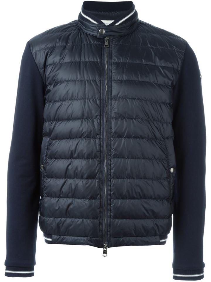 Moncler Padded Front Jacket, Men's, Size: Xl, Blue, Polyamide/cotton/feather Down