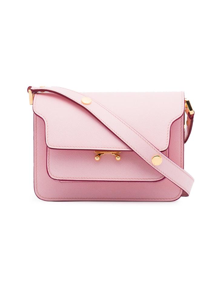 Marni Mini Pink Trunk Cross Body Bag - Pink & Purple