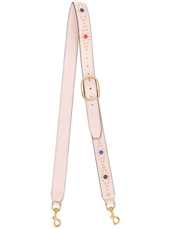 Tory Burch - Studded Bag Strap - Women - Leather/brass - One Size, Nude/neutrals, Leather/brass