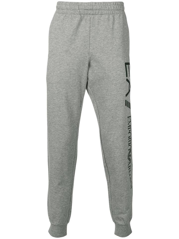 Ea7 Emporio Armani Contrast Logo Tracksuit Bottoms - Grey