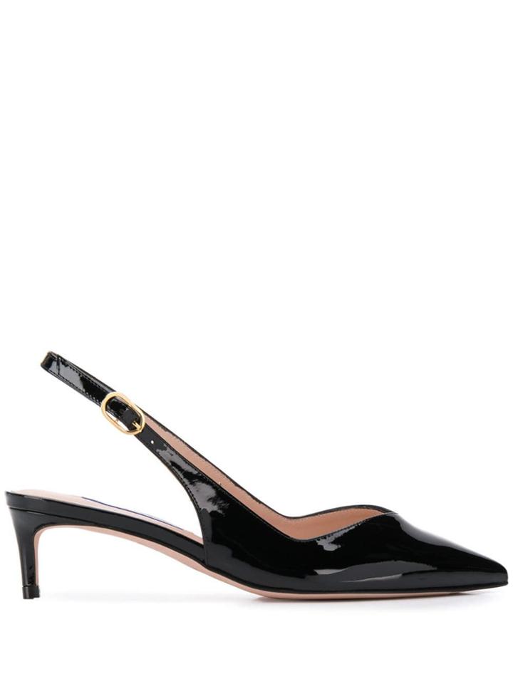 Stuart Weitzman Edith Slingback Pumps - Black