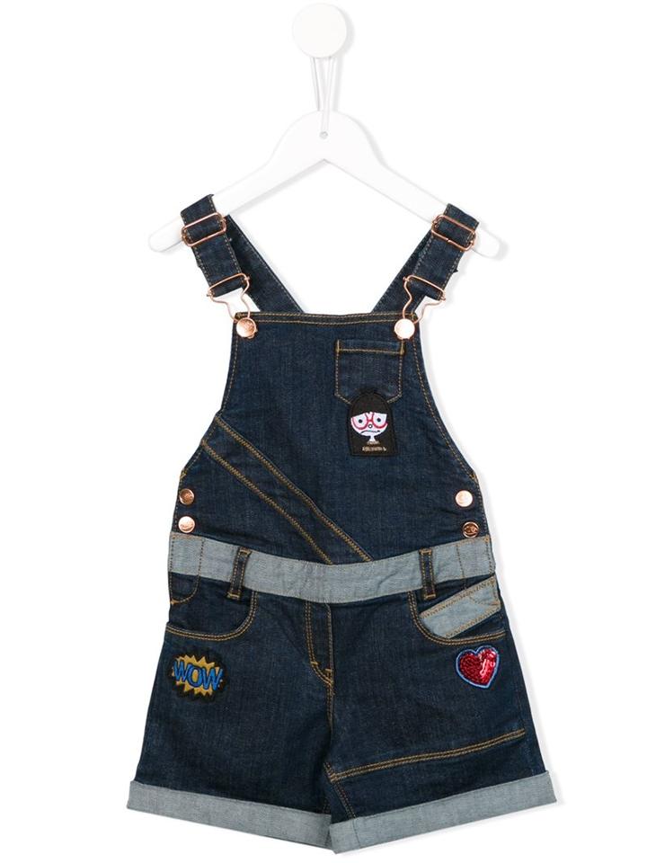 Little Marc Jacobs Denim Dungaree Shorts, Girl's, Size: 10 Yrs, Blue