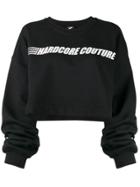 Mia-iam Super 25 Cropped Sweatshirt - Black