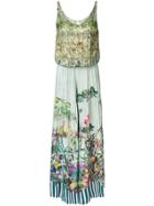 Black Coral Jungle And Floral Print Jumpsuit - Green