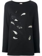 Antonio Marras Embroidered Paisley Sweatshirt, Women's, Size: 1, Black, Cotton
