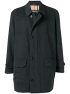 Burberry Pre-owned 1980's Zip And Button Coat - Grey