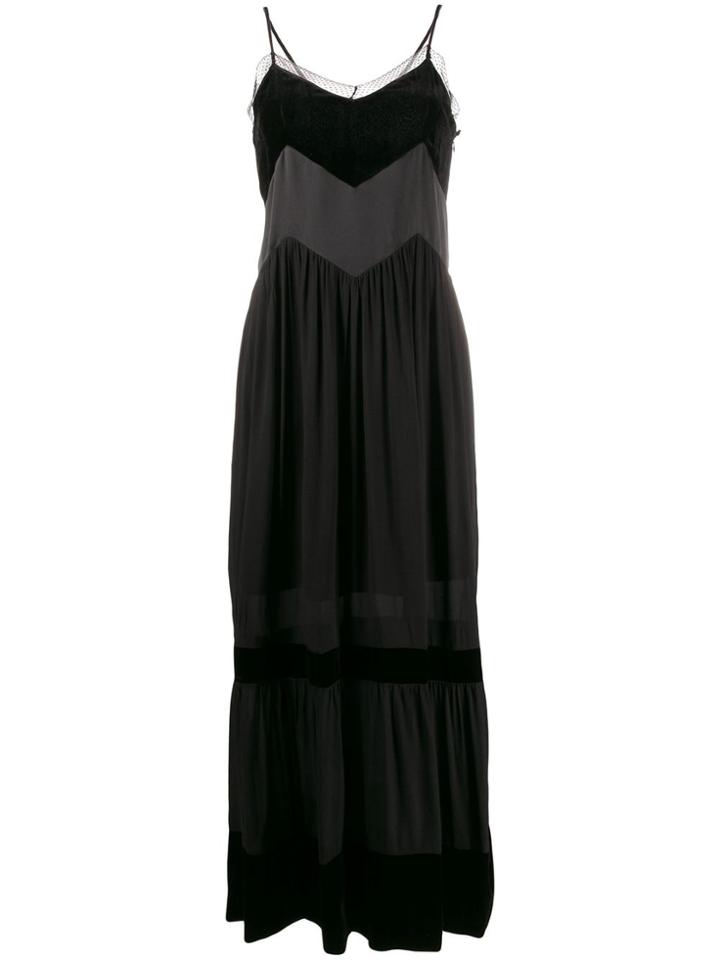 Twin-set Paneled Maxi Dress - Black