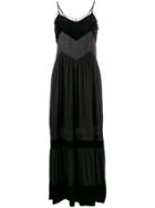 Twin-set Paneled Maxi Dress - Black