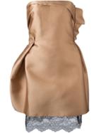 Lanvin Lace Hem Cocktail Dress, Women's, Size: 40, Nude/neutrals, Silk/polyester/viscose