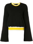 Ellery Flared Sleeves Blouse, Women's, Size: 6, Black, Cotton/polyester