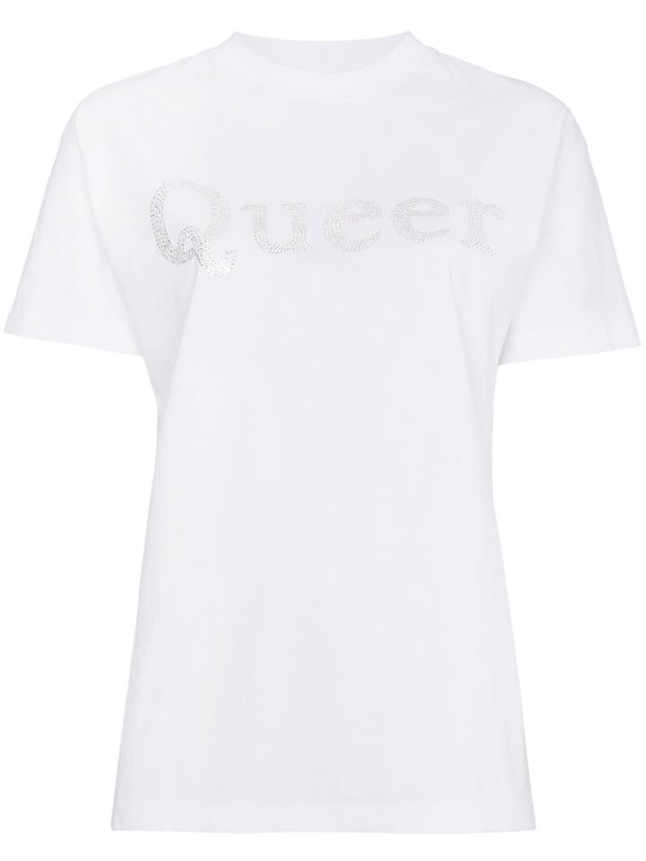 Ashish Diamante Queer T Shirt - White