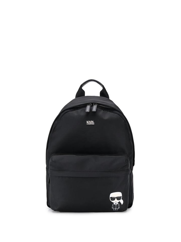 Karl Lagerfeld Logo Icon Backpack - Black