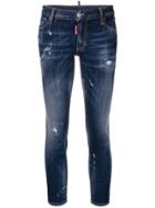 Dsquared2 Straight Cropped Jeans - Blue