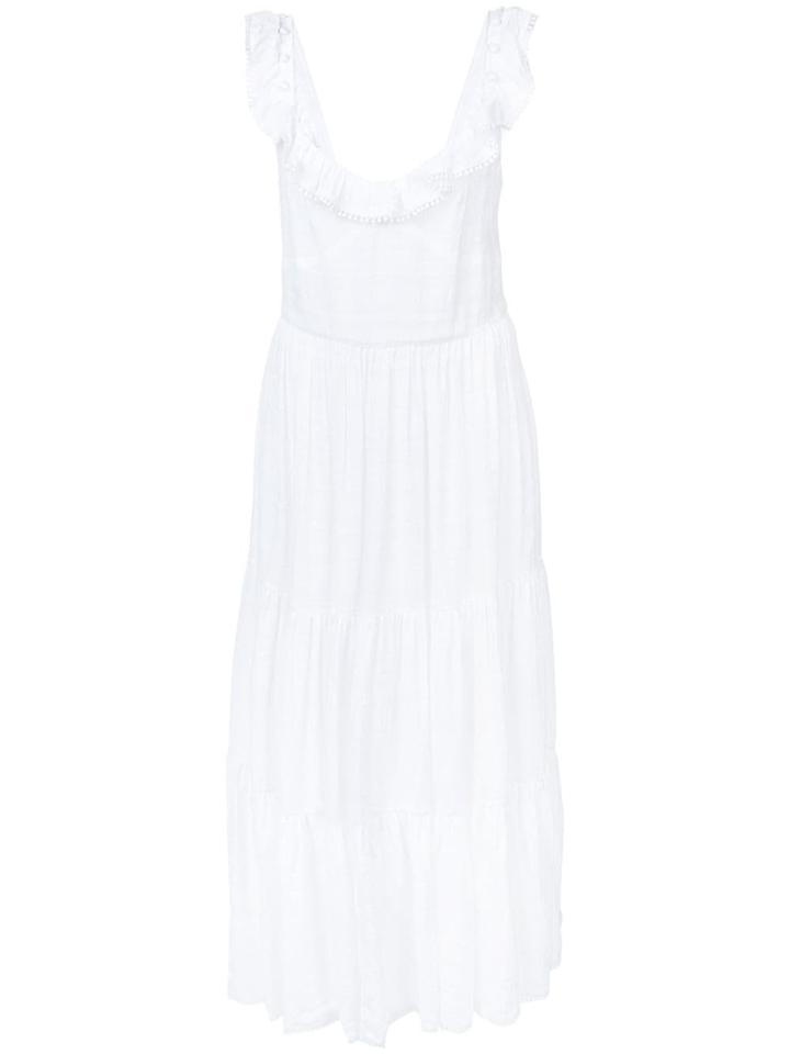 Prabal Gurung Tiered Ruffle Sundress - White