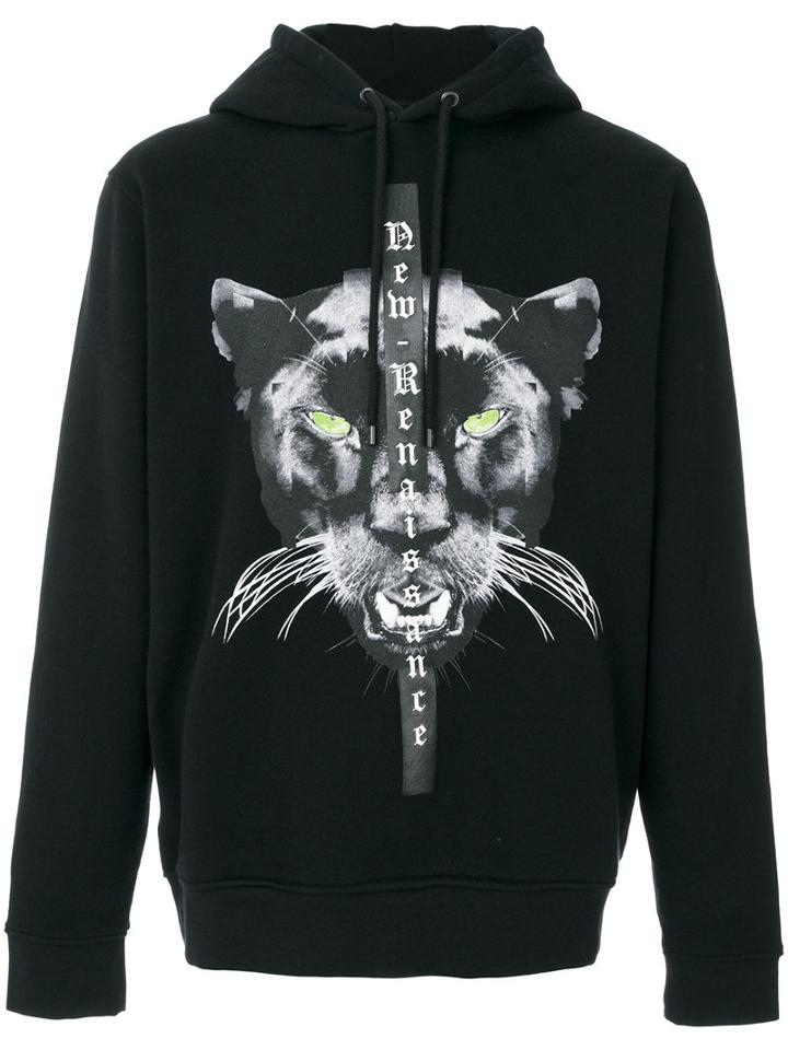 Marcelo Burlon County Of Milan - Panther Printed Hoodie - Men - Cotton - Xxl, Black, Cotton