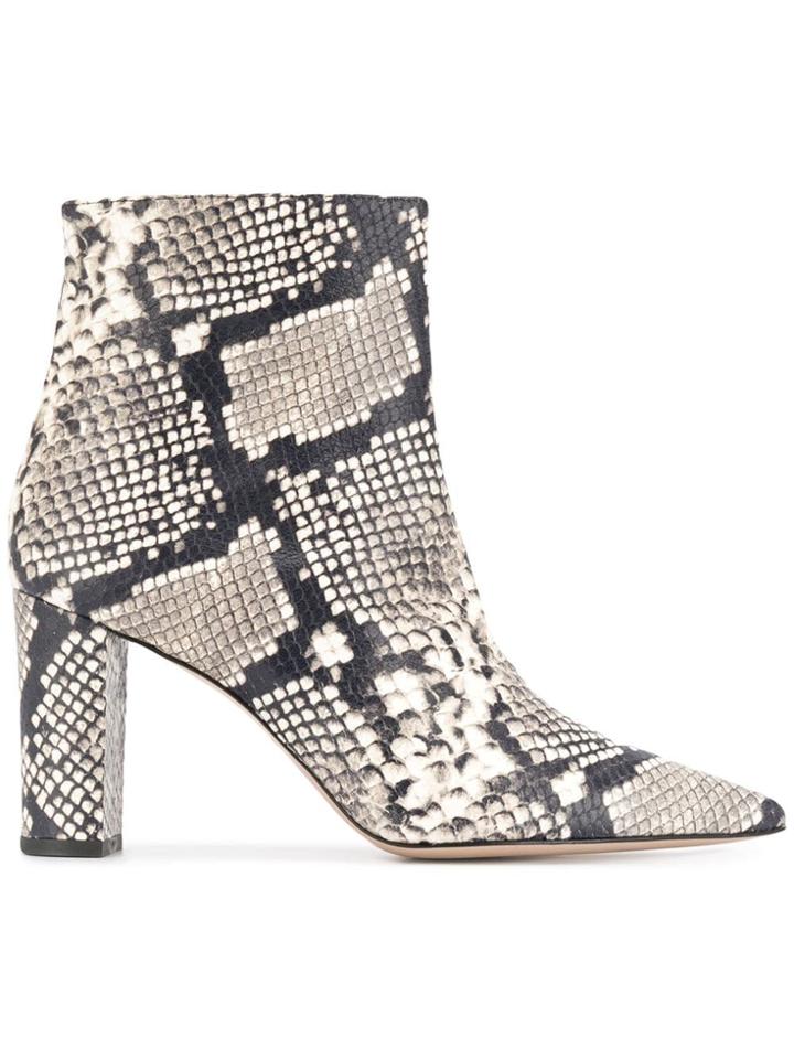 Marc Ellis Snakeskin Effect Ankle Boots - Brown