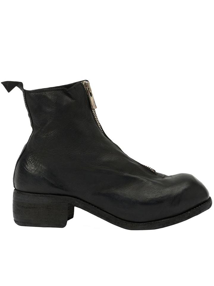 Guidi Front Zip Boots, Women's, Size: 40, Black, Calf Leather