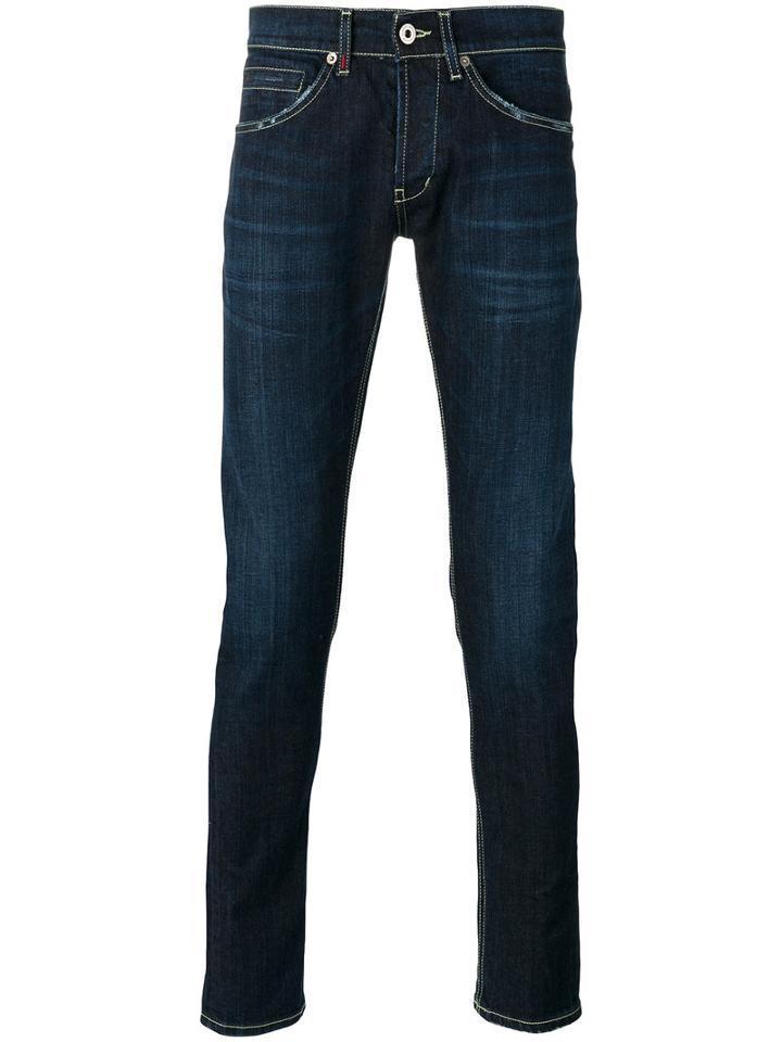 Dondup Skinny Jeans, Men's, Size: 35, Blue, Cotton/spandex/elastane/polyester