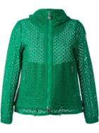 Moncler 'rombou' Broderie Anglaise Jacket, Women's, Size: 2, Green, Cotton/polyamide/polyester