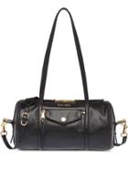 Miu Miu Grace Lux Leather Top-handle Bag - Black