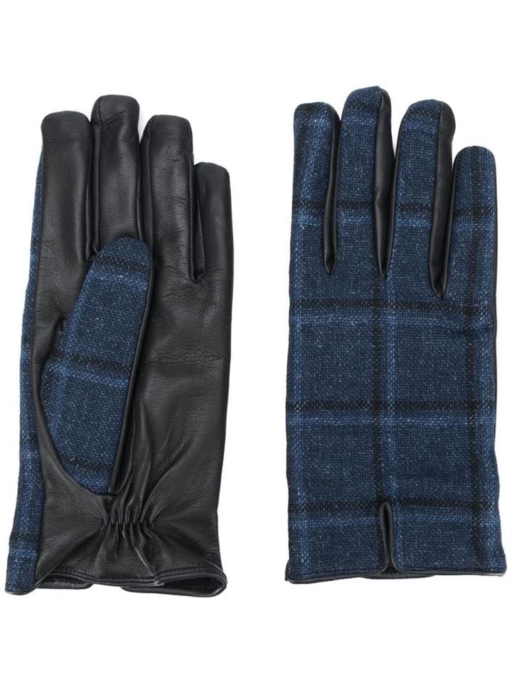 Etro Plaid Print Gloves - Black