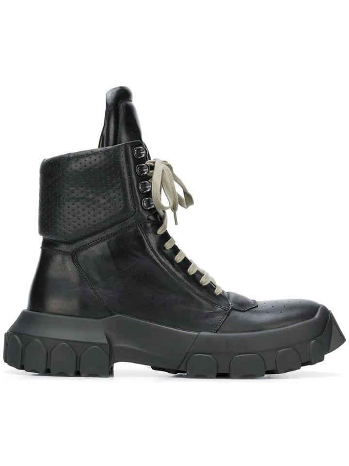 Rick Owens Rick Owens Ru18f1875lhv Black Leather/fur/exotic