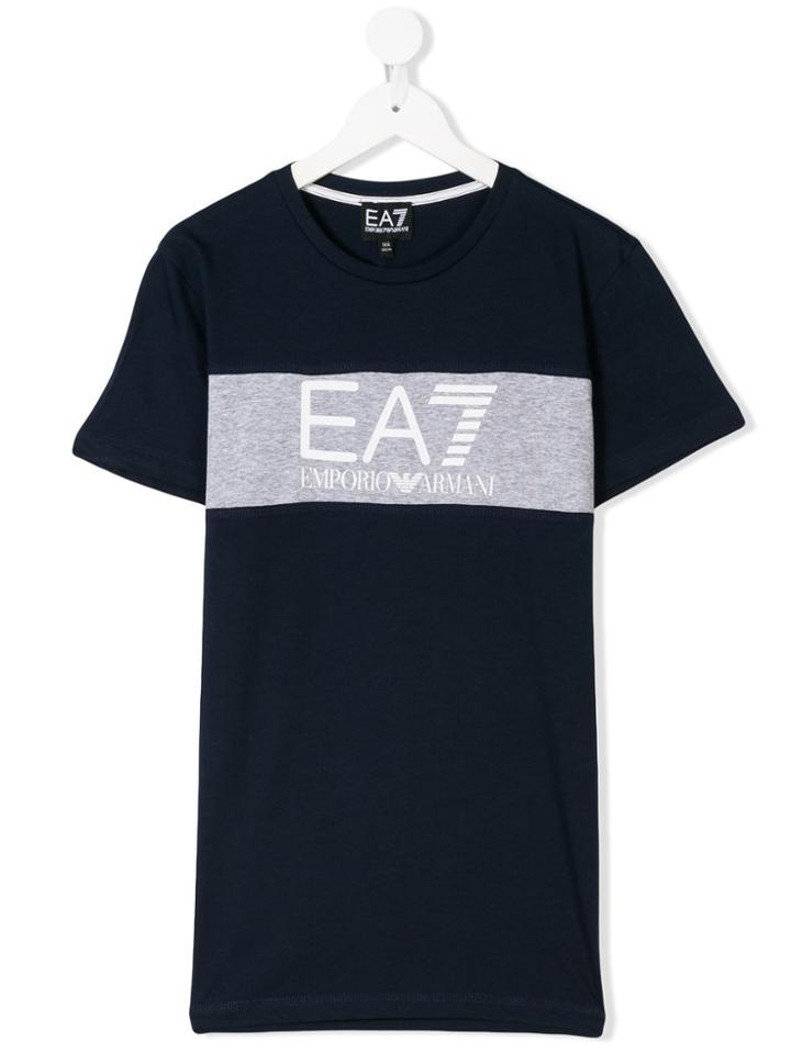 Ea7 Kids Teen Logo Print T-shirt - Blue