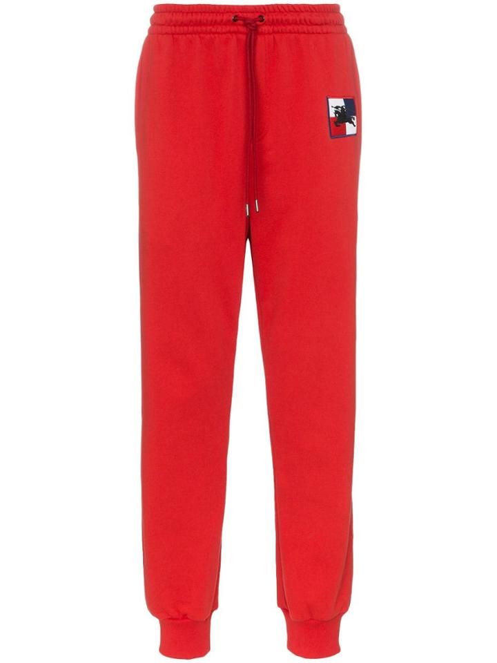 Burberry Logo Track Pants - Red