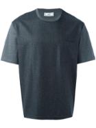 Ami Alexandre Mattiussi Chest Pocket T-shirt, Men's, Size: Medium, Grey, Cotton/wool