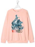 Kenzo Kids Teen Logo Print T-shirt - Pink