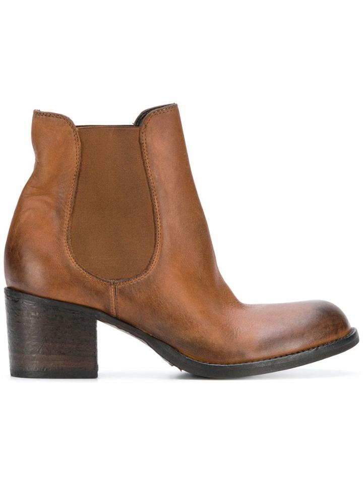 Strategia Olivin Wash Boston Boots - Brown