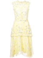 Jason Wu Collection Gathered Floral Dress - Yellow