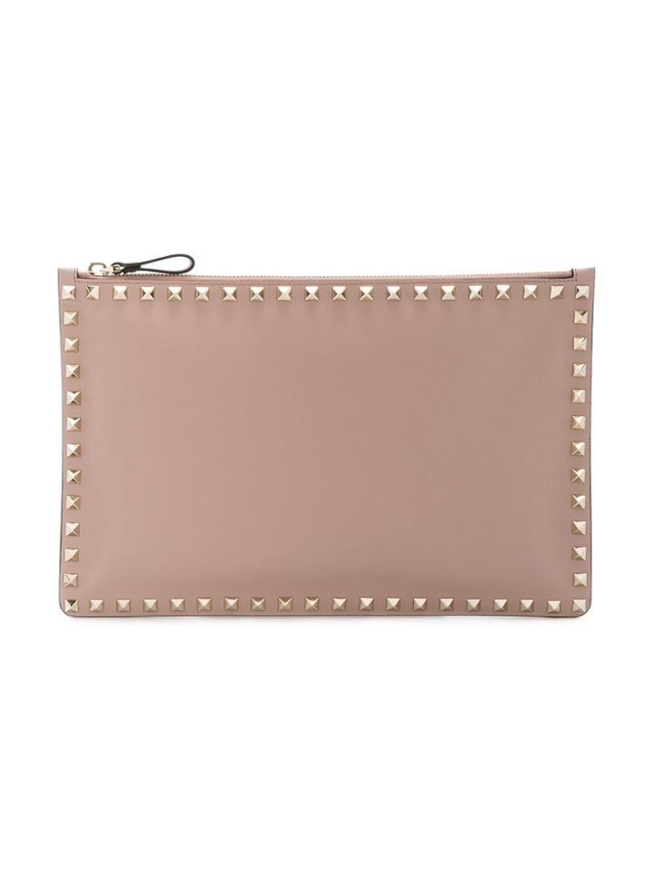 Valentino Valentino Garavani Rockstud Clutch - Neutrals